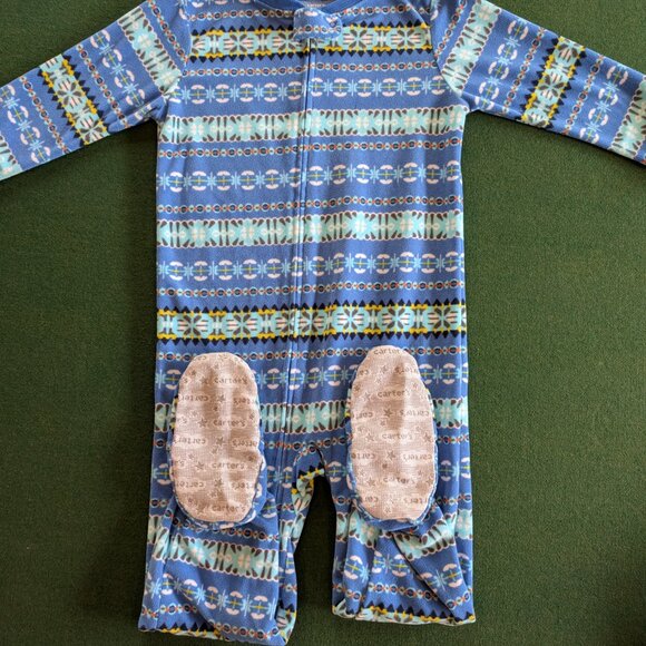 Bundle of Boy's Holiday Full-zip, Fleece, Footed Pajamas 5T 💙 - Picture 4 of 9
